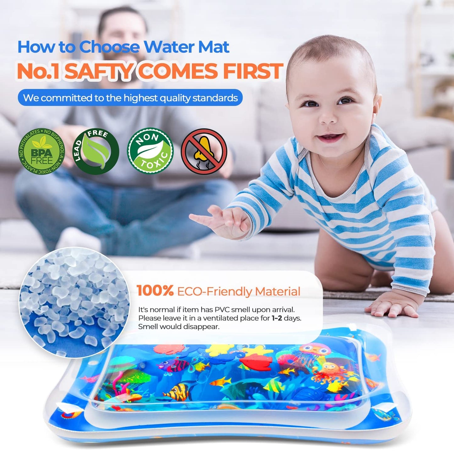 Kiddoro Baby Inflatable Water Play Mat