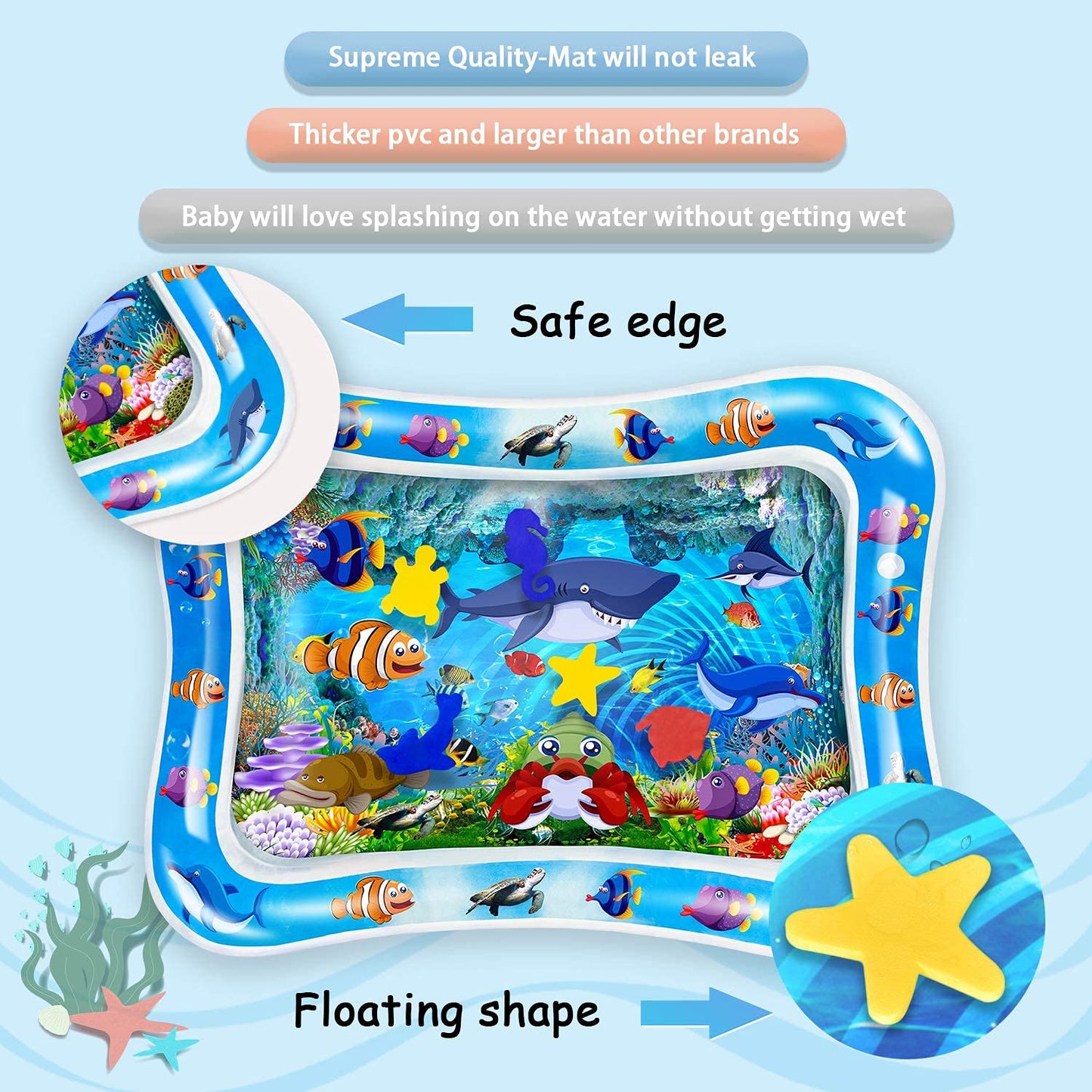 Kiddoro Baby Inflatable Water Play Mat