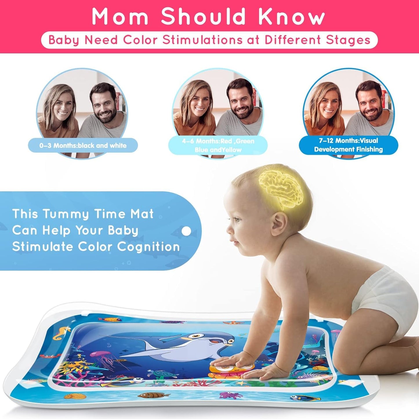 Kiddoro Baby Inflatable Water Play Mat