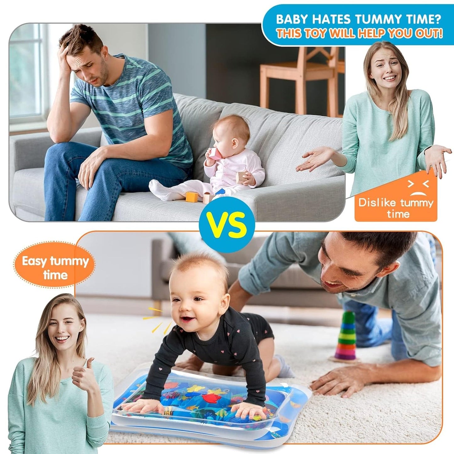 Kiddoro™- Baby Inflatable Water Play Mat