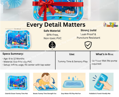 Kiddoro Baby Inflatable Water Play Mat